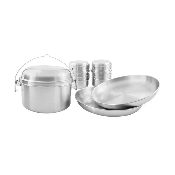 Tatonka Picnic Set II 8st Compact Camping Cookware vandringskat kit Pan Pan Bowl