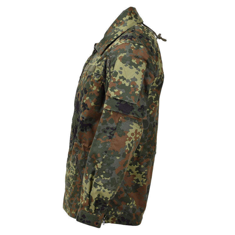 Leo Kohler Army Tactical Flectarn Camo Jacket dragkedja fältet Combat justerbar