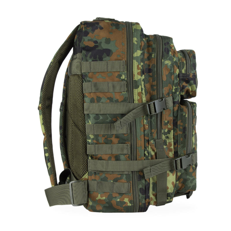 Mil-Tec U.S. Assault Trekking Ruckssack Stor 36L ryggsäck Flecktarn Daypack Väska