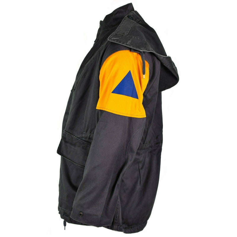 Original dansk armé stridsjacka M84 Danmark Civil Defense Grey Field Surplus