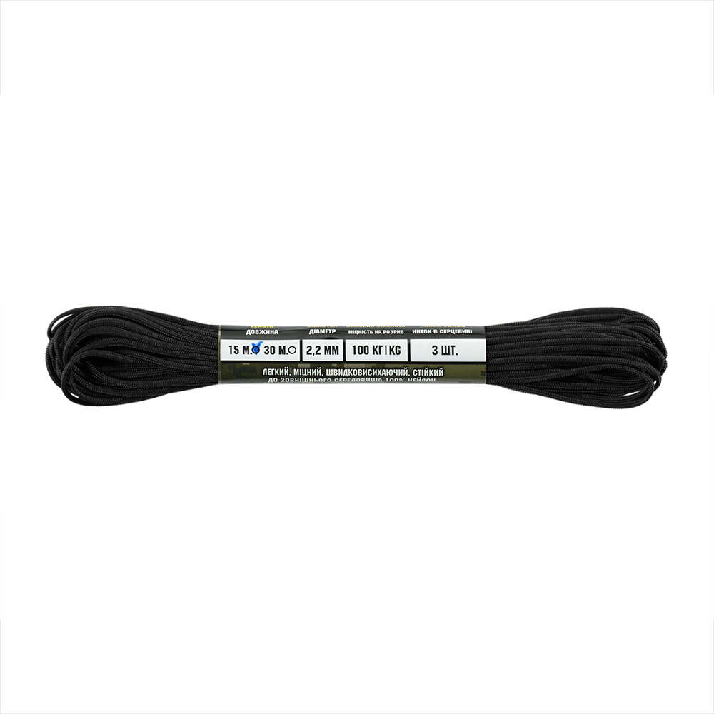 M-TAC Minicord Paracord 2,2 mm 15 m MIL-SPEC Nylon utomhusbrukskabel
