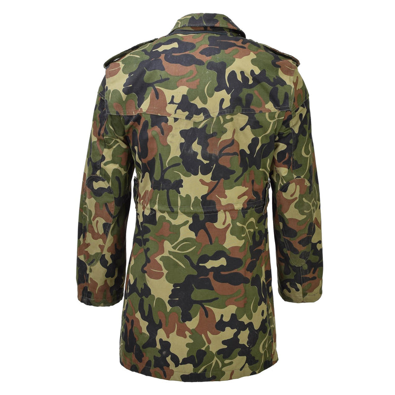 Original rumänska militär parka m93 camo blad huva långjacka taktisk ny