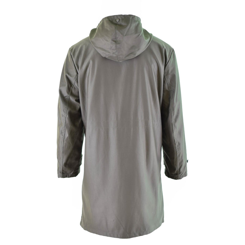 Äkta tyska armé parka oliv militär överskott jacka lång kappa od vintage ny
