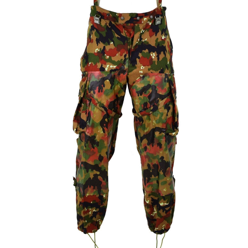Äkta schweiziska arméfältbyxor M70 Schweiz Combat Camo Sniper Pants New