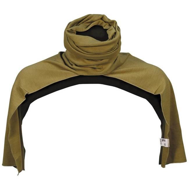 Äkta holländska arméns halsduk Khaki Militäröverskott halsrör Merino Wool Cotton Ny