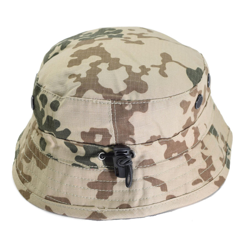 Tacgear Brand German Army Style Bucket Boonie Hat Desert Flecktran Camo Ripstop