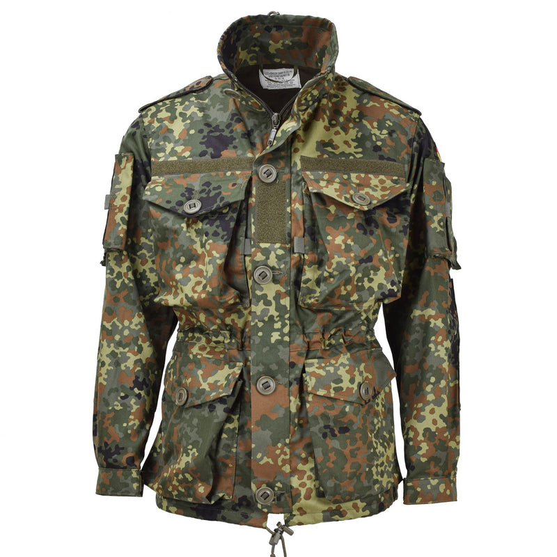 Leo Kohler Military Combat Tactical Jacket Lättvikt Field Flecktarn Camo