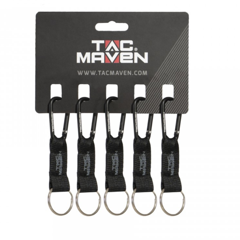 Pentagon Tactical 5mm aluminium karbinhake Clips 5 Pack Outdoor Camping Nyckelring