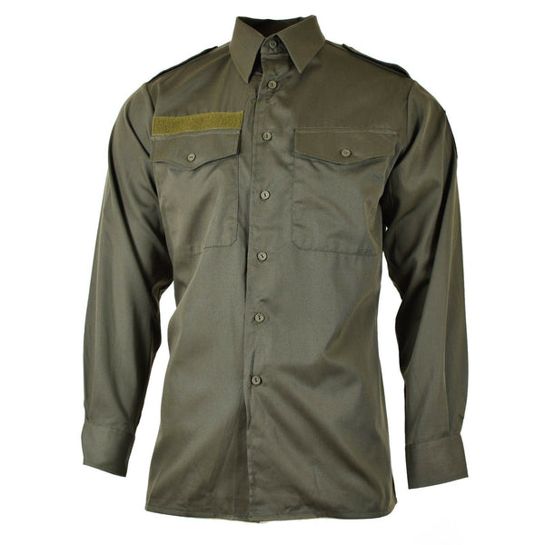 Äkta österrikiska arméskjorta M65 O.D Military Combat Long Sleeve Olive Bdu New