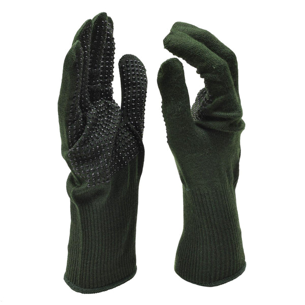 Original British Military Gloves Anti Slip Palms Nomex Aramid Fiber Green New New New