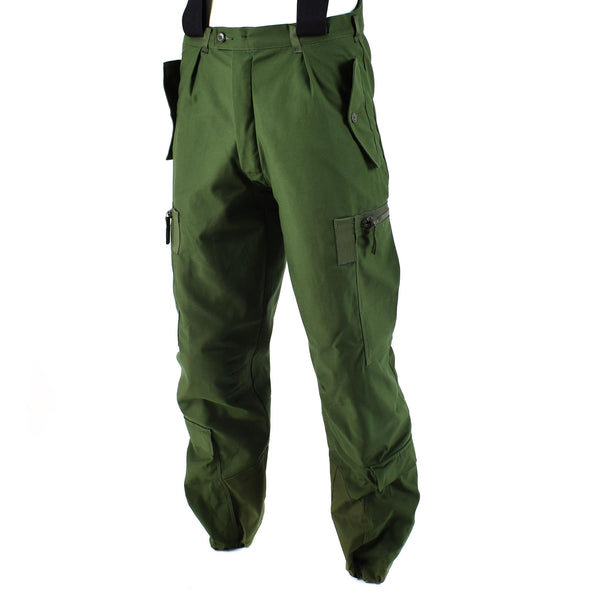 Äkta svenska termiska tankbyxor M90 Olive BDU -byxor med hängslen övergripande nya