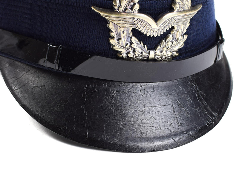 Äkta tyska arméns visirkap. Flygstyrkor militär toppade hatt luftware ny