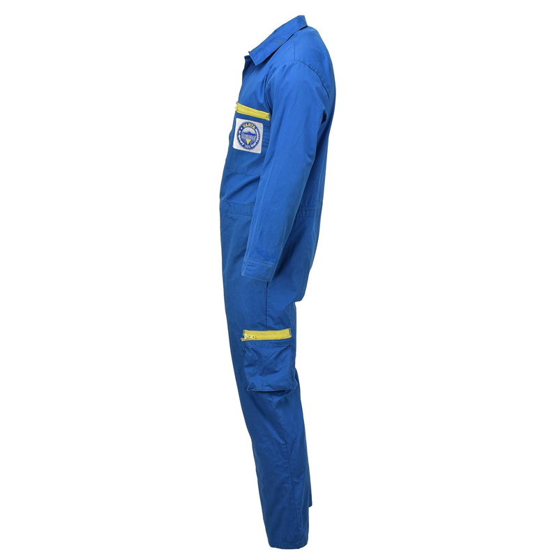 Original tyska militär Bundeswehr Coverall Oko-Tex Acid Resistent Blue Surplus