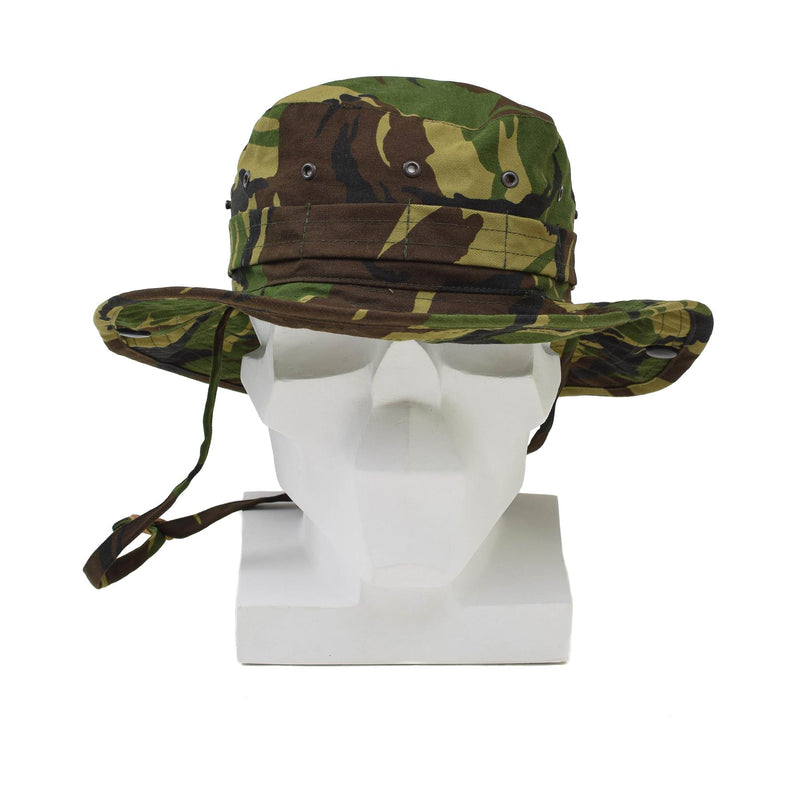 Äkta holländska militär boonie hatt dpm camo panama hatt hals klaff bred grim ny