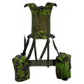 Original dansk militär M/96 CQC Webbing Set 6 delar justerbar M84 Camo