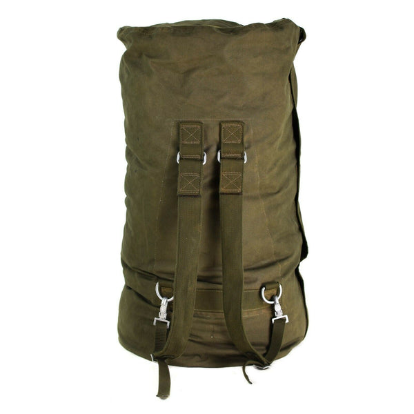 Äkta tyska arméhavsäcken Duffel Bag W axelremmar Stor olivryggsäck