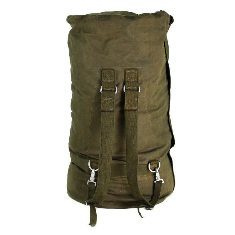 Äkta tyska arméhavsäcken Duffel Bag W axelremmar Stor olivryggsäck