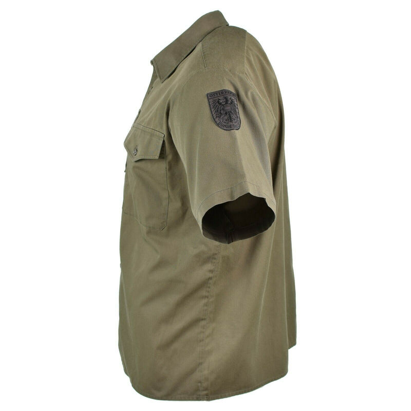 Äkta österrikiska arméskjorta M65 O.D Militär strid Kort ärm Olive BDU