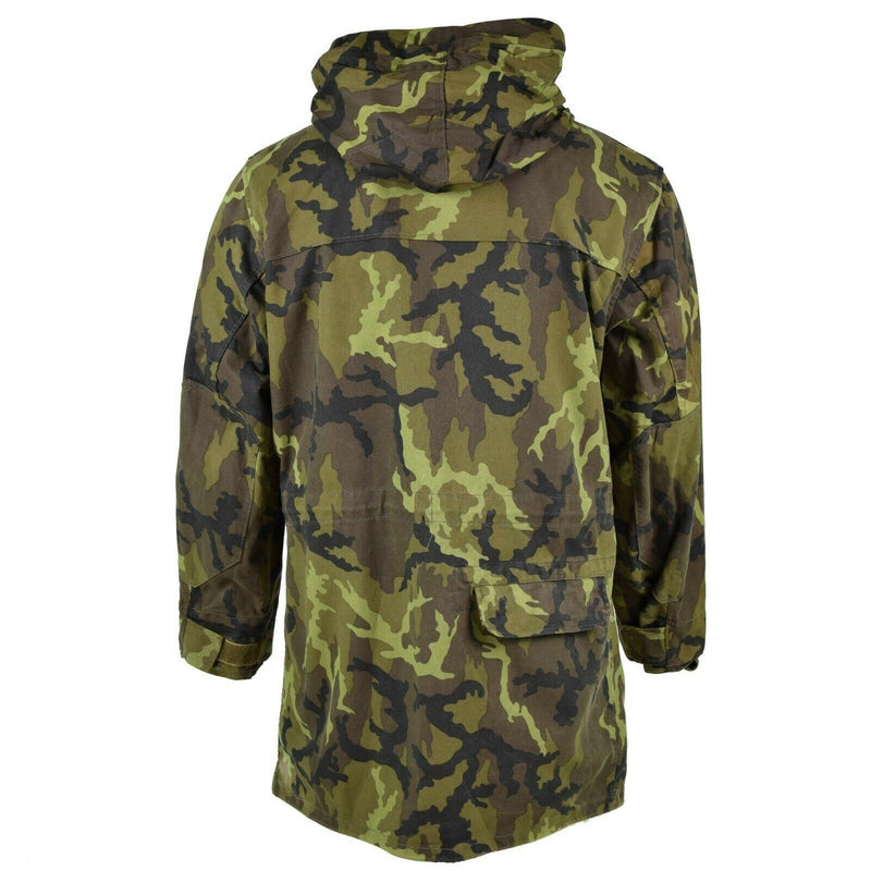 Original tjeckisk armé militär strid CZ 95 Camo Field Jacka Parka huva