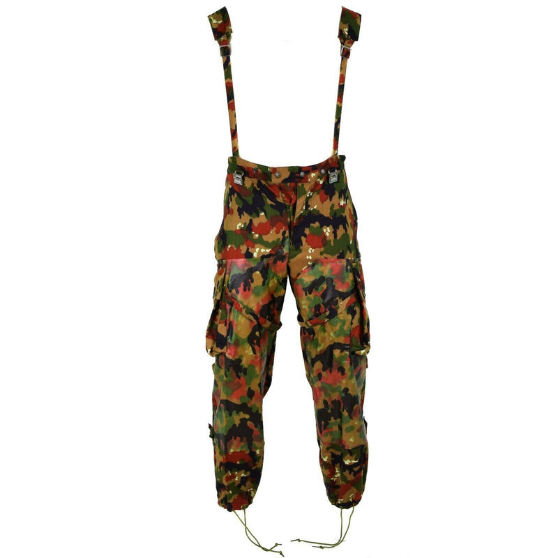 Äkta schweiziska arméfältbyxor M70 Schweiz Combat Camo Sniper Pants New