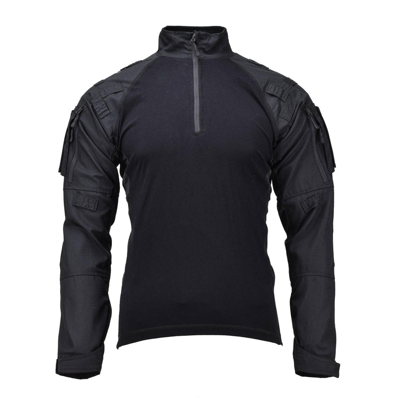 Mil-Tec Brand Military Style Black Tactical Field Troops Combat Shirt Type 2