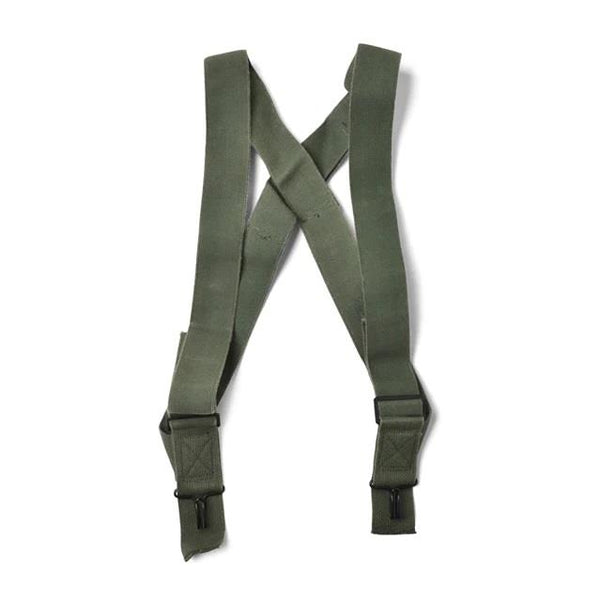 Original U.S. Military M1950 Suspenders byxor hängslen axel sele oliv ny