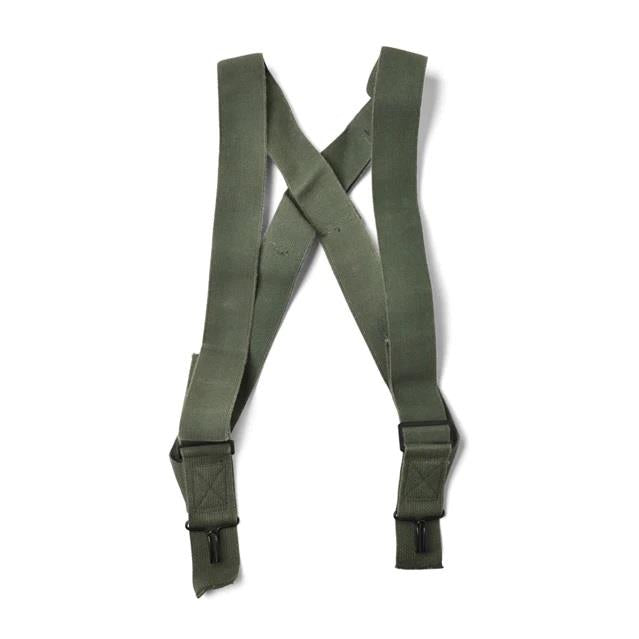 Original U.S. Military M1950 Suspenders byxor hängslen axel sele oliv ny