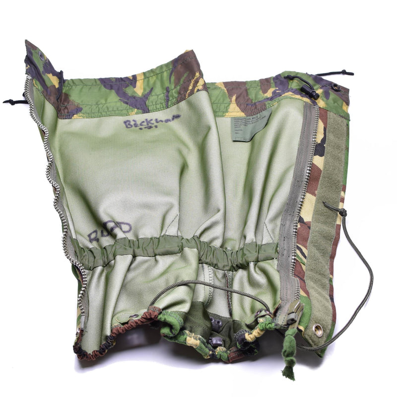 Original British Army DPM Camouflage Gaiters vattentät standartstorlek