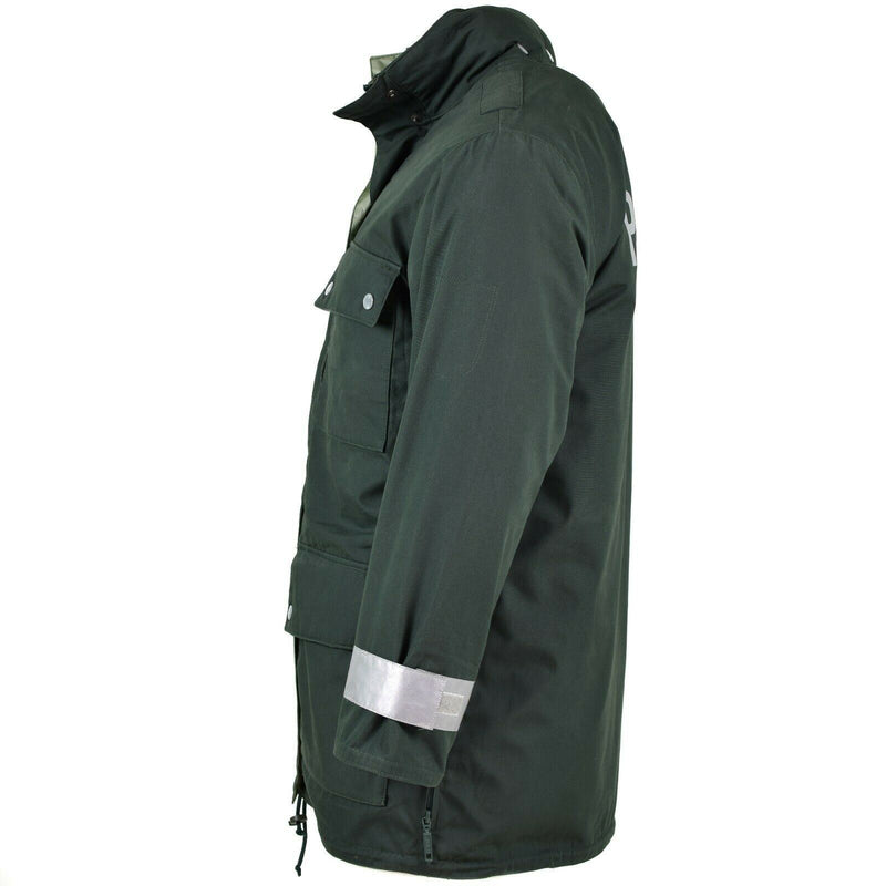 Äkta tysk polisjacka Goretex Green Waterproof BGS Parka Border Guard