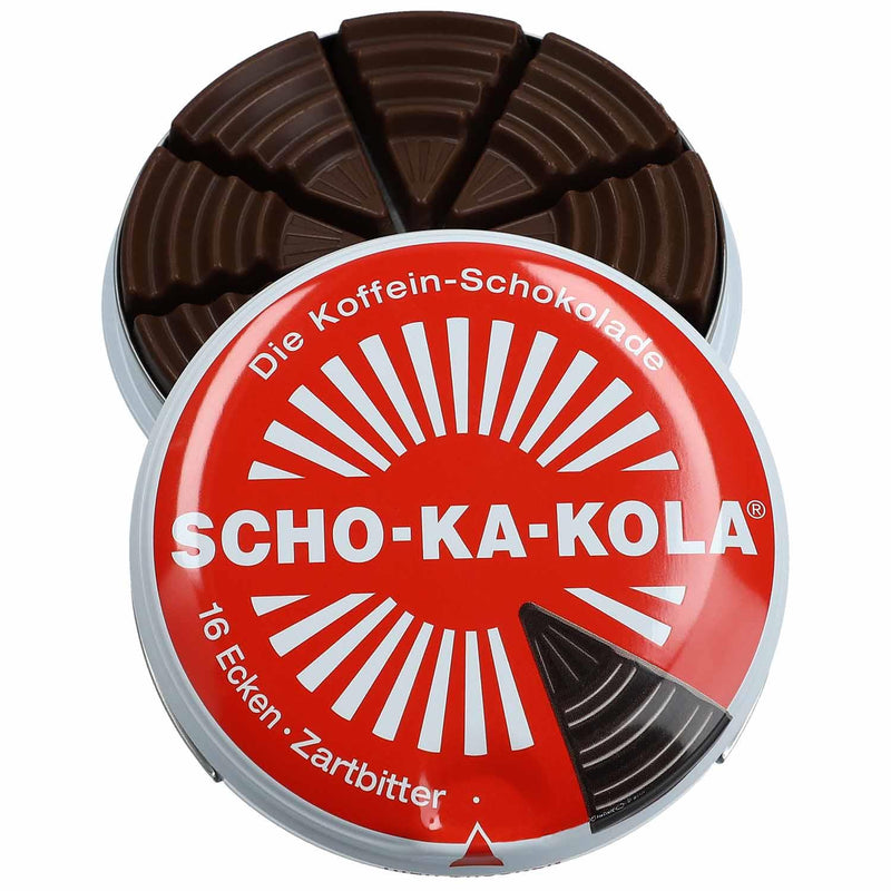 Tysk energi Dark Chocolate Scho-ka-Kola koffein & cola mutter 100 g tennburk
