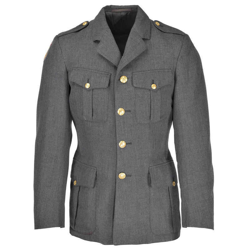 Äkta danska enhetliga jacka Army Grey Military Surplus Uniform Dress Officer