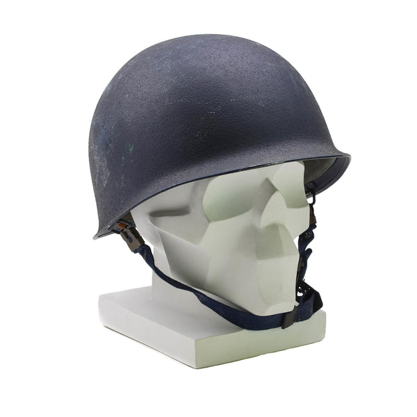 Original militär belgisk stålhjälm M51 Taktisk stridsarmé Inner PVC Blue