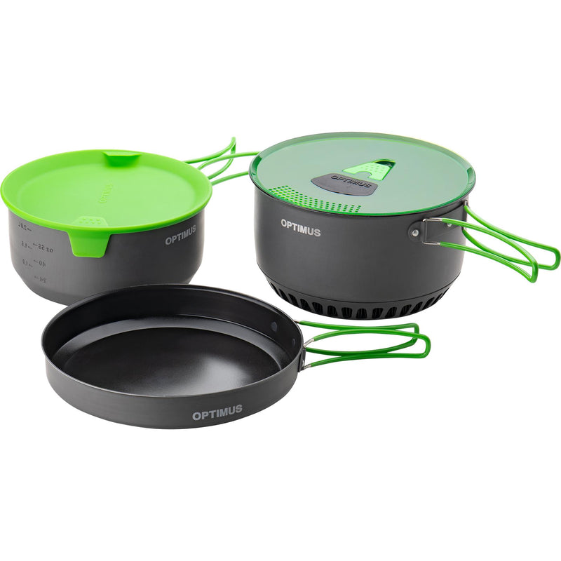 Optimus Terra Camp 4 Pot Set Cooking Non-Stick Camping Camper Outdoor Kit 7 Part