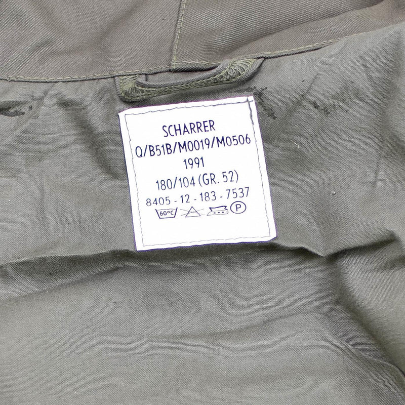 Äkta tyska armé parka oliv militär överskott jacka lång kappa od vintage ny