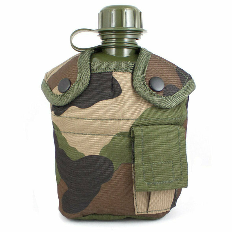 U.S. Army Style Canteen M1 Vattenflaska med Cover Cup & Alice Clips US Military