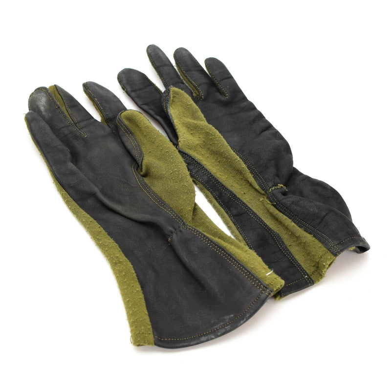 Äkta US Army Combat Gloves Leather Aramid Fiber Air Force Military Nomex od