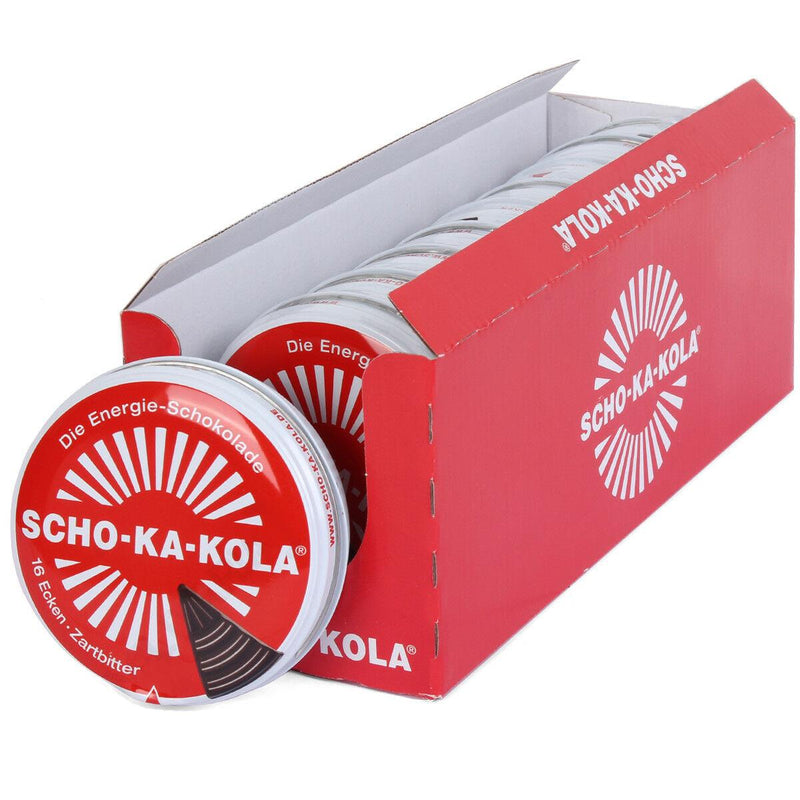 Tysk energi Dark Chocolate Scho-ka-Kola koffein & cola mutter 100 g tennburk