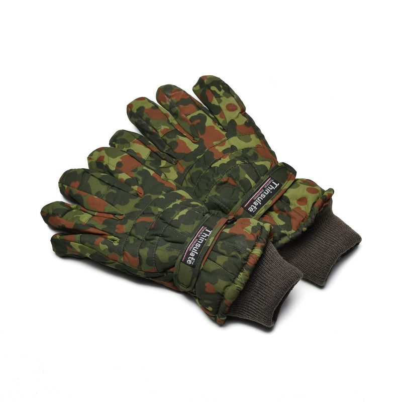 Märke Thinsulate handskar vinter skogsmark flecktarn olivkamouflage