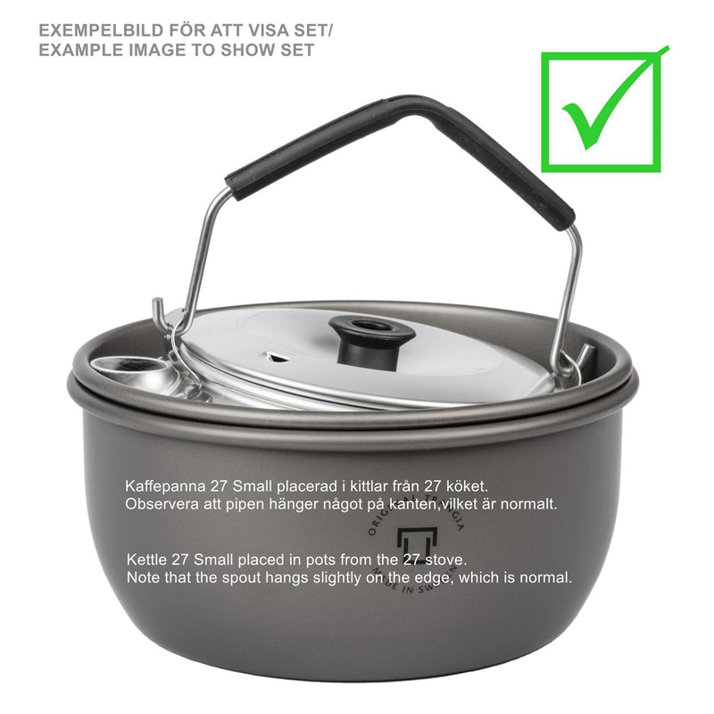 Trangia 0,6L vattenkokare lock aluminium Lätt vikningshandtag camping matlagning