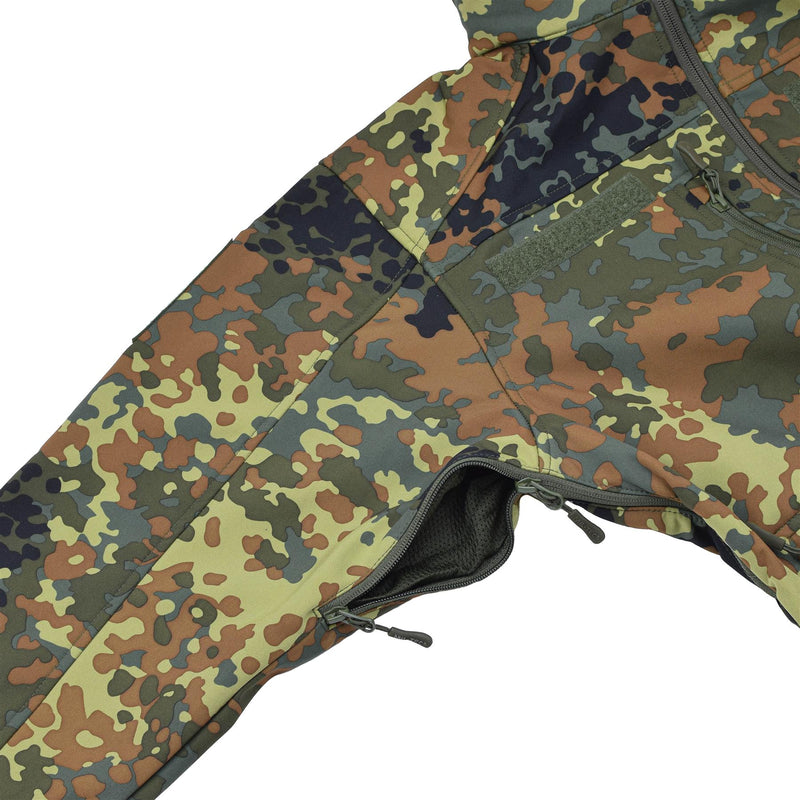 Mil-tec softshell jacka scu 14 tyska flecktran camo utomhus vandring ytterkläder
