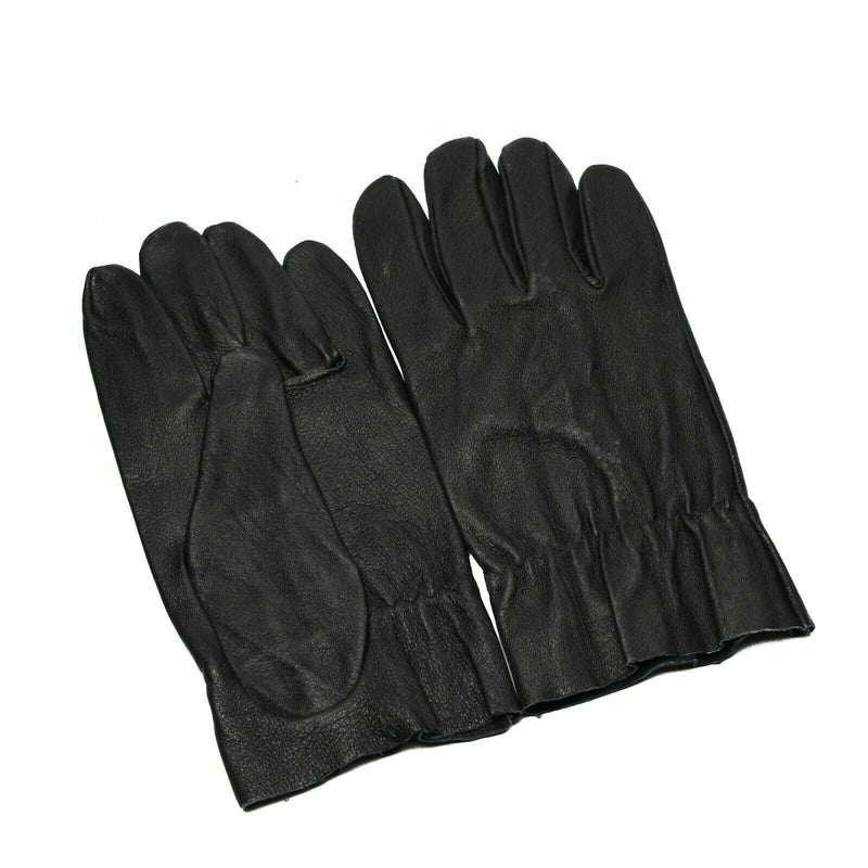 Original tjeckiska arméstridsläderhandskar. Äkta svart läder nytt