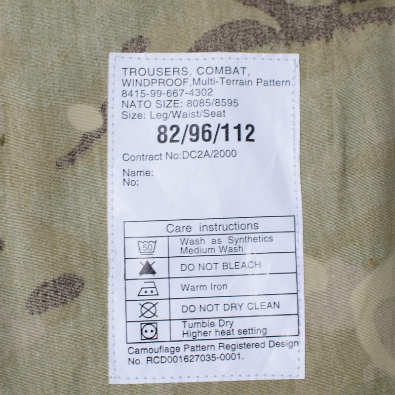 Äkta British Army Pants Field Troops Military Combat MTP Byxor Windproof
