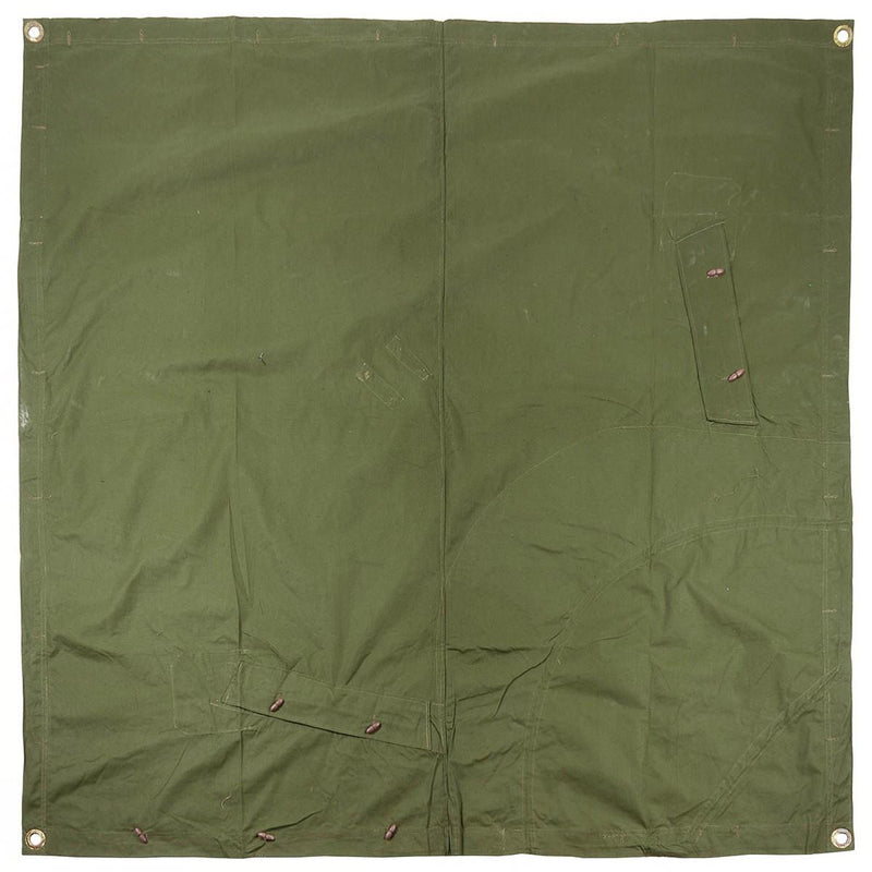 Äkta rumänska arméskyddvattentäta presenningstält oliv Poncho 180x180cm