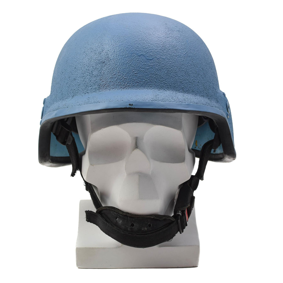 Original tysk militär Kevlar-hjälm Överskottshuvudbonad samlarobjekt UN Blue