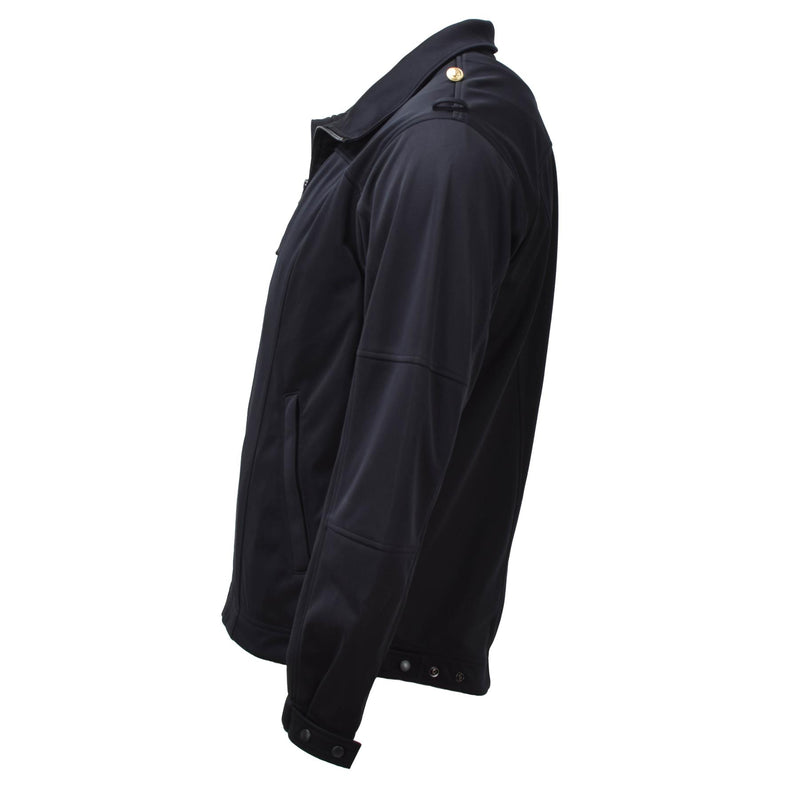 Original German Army Marine Zippe Jacket Black Softshell High Collar Combat New