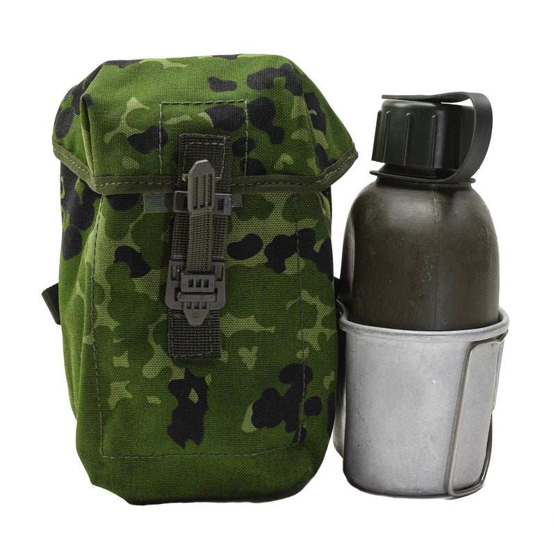 Original dansk militärkolv Canteen Pouch Universal Attachment DK Camouflage