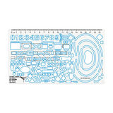 Ecopybook Tactical Scout's Ruler NATO UA Military Map Tool Blue Border