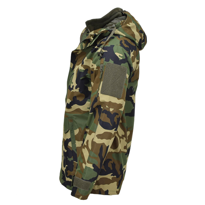 Mil-tec militär stil gen II fodrad vinterjacka skogskamo mjuk skal parka