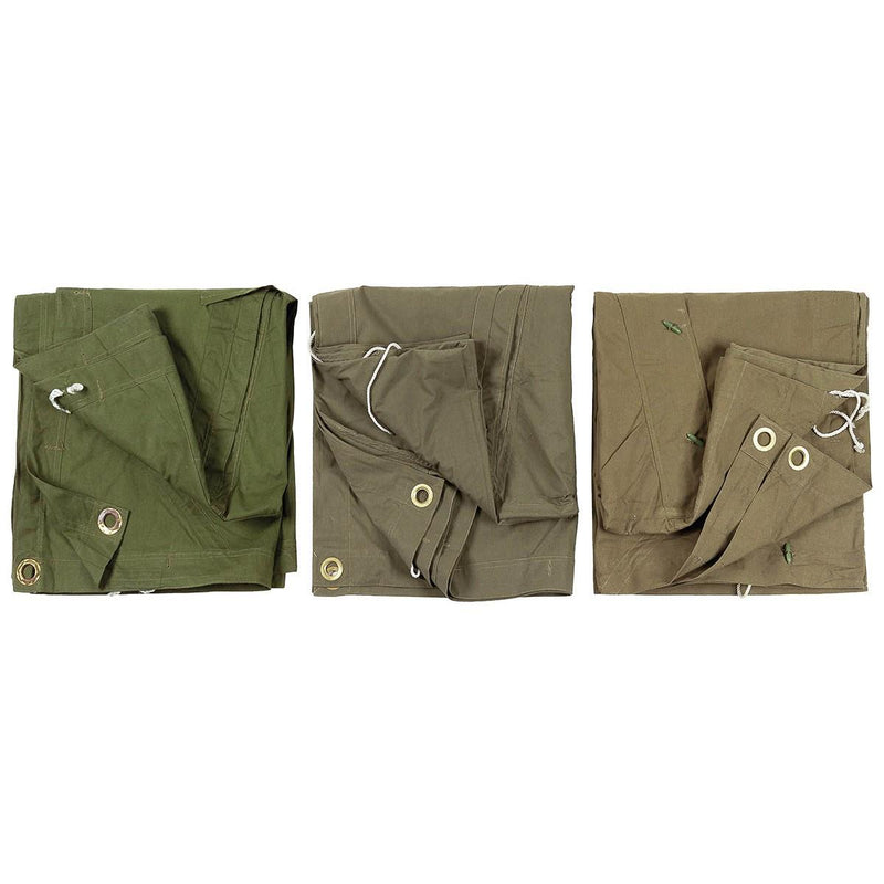 Äkta rumänska arméskyddvattentäta presenningstält oliv Poncho 180x180cm