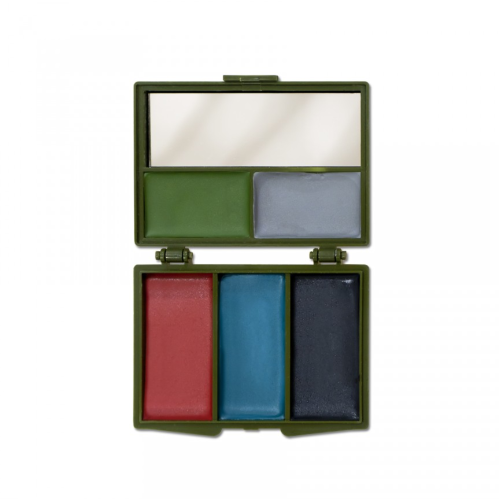 Pentagon 5 Färg Ansiktsmålning Kamouflage Vattentät Fodral Spegel Outdoor Kit